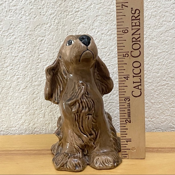 Vintage Signed P. Paolucci Ceramic Brown Cocker Spaniel Dog 6” Figurine - Picture 8 of 15